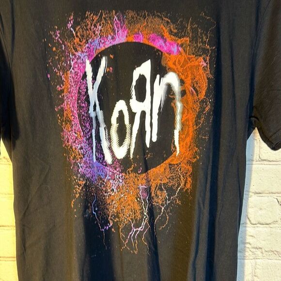 Korn 2021 Black Band Tee Concert Cotton Shirt size M Medium - Picture 2 of 5